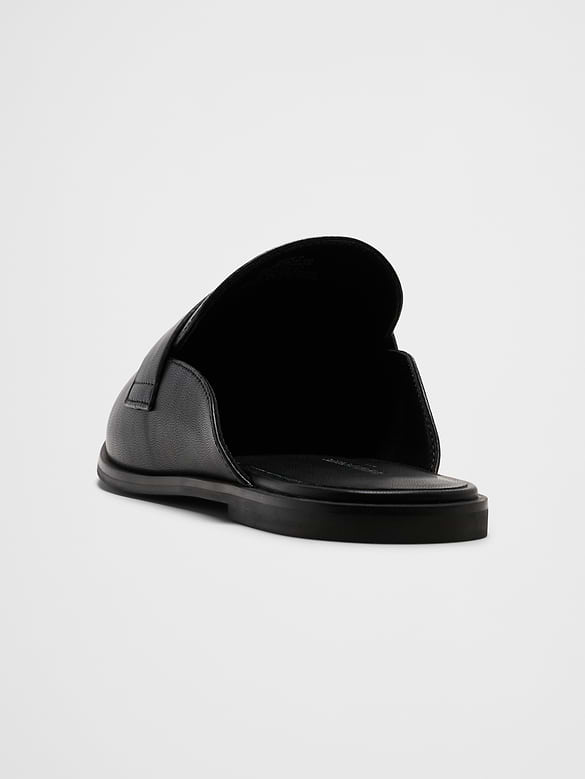 Vegan Leather Loafer Mule