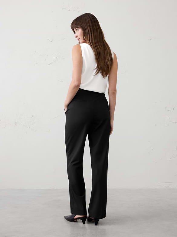 Straight High-Rise Sculpted Trouser