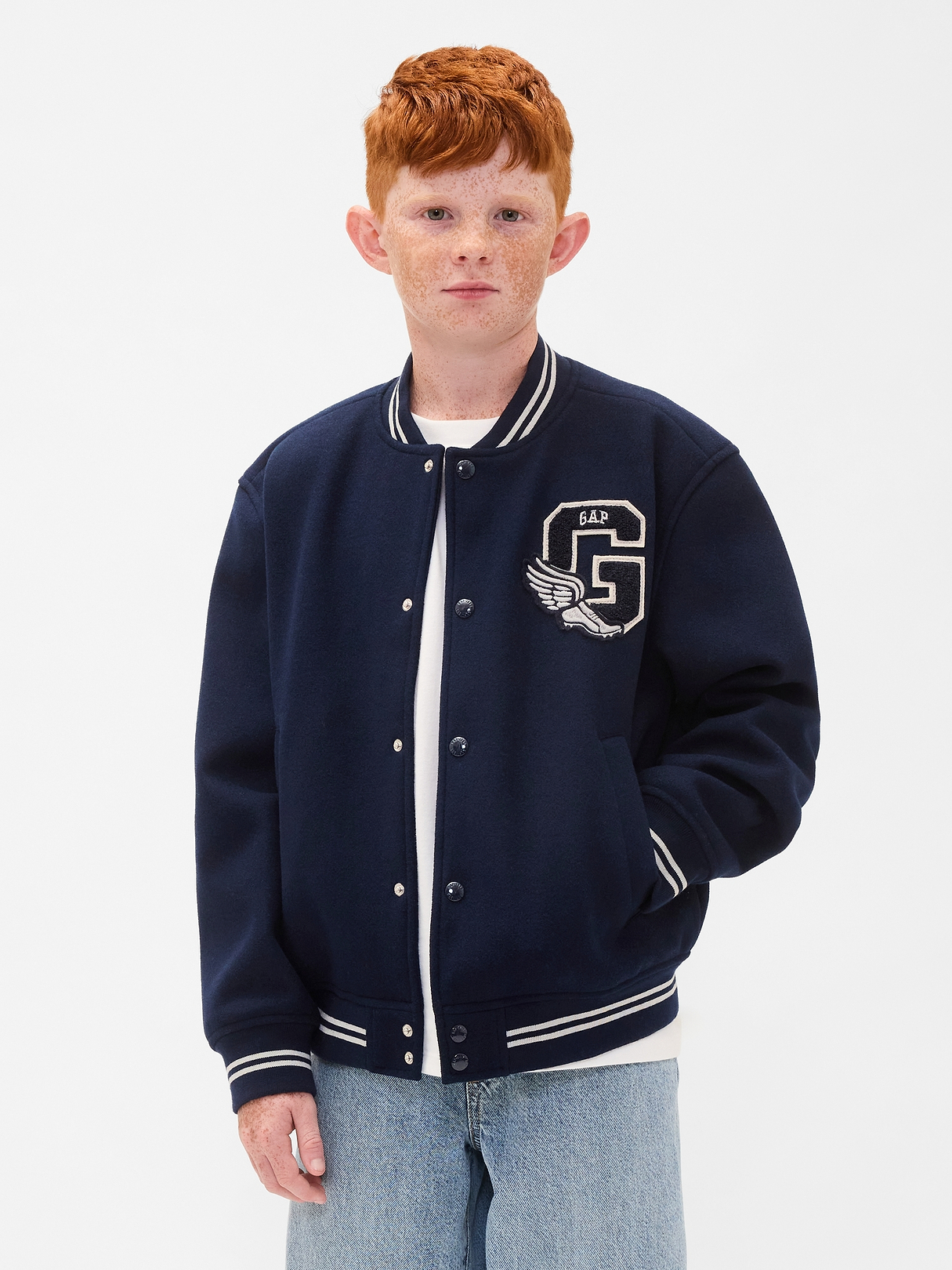 ジャケット・アウター old gap stadium varsity jacket M Kids Varsity Logo Bomber Jacket | Gap