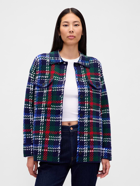 CashSoft Oversized Shirt Jacket