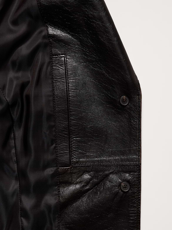 90S Leather Blazer
