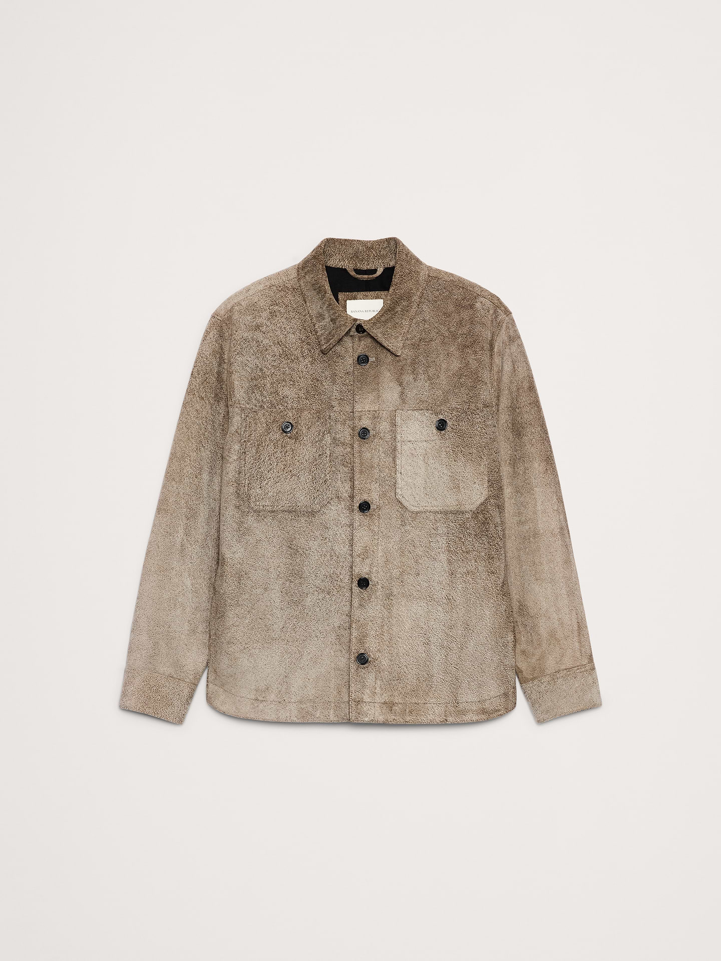 L'image numéro 4 présente Veste-chemise décontractée en suède texturé