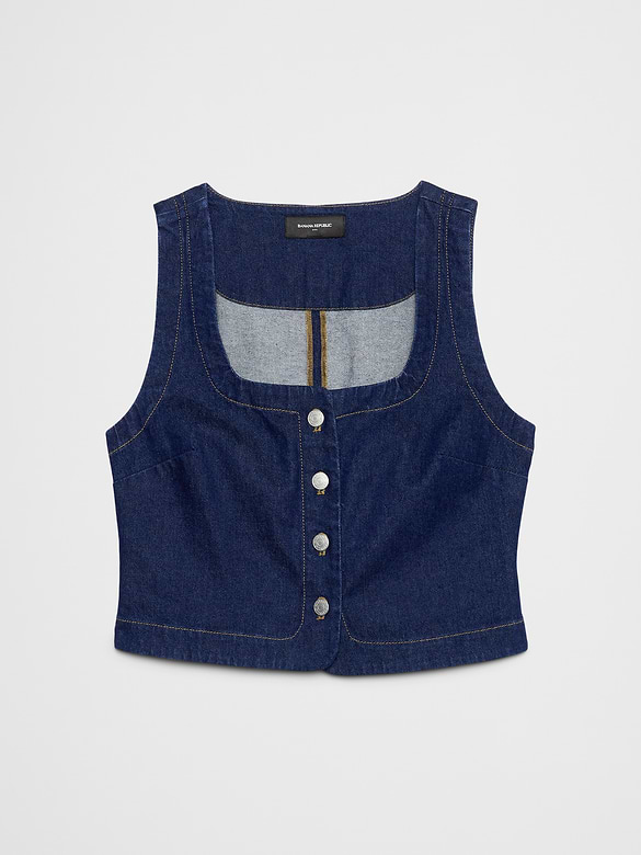 Denim Buttoned Top