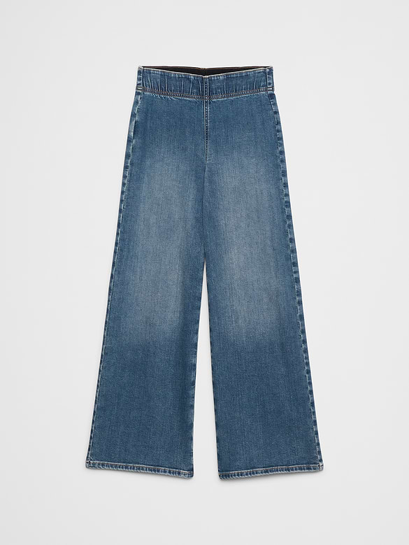 Wide-Leg High-Rise Pull-On Jean