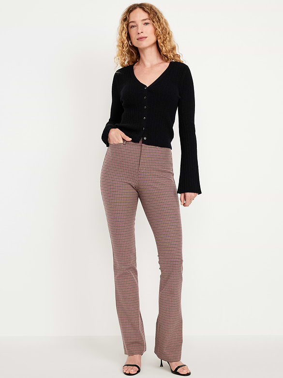 Pantalon Pixie évasé à taille haute