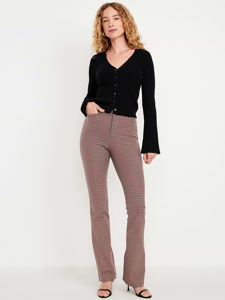 L'image numéro 1 présente Pantalon Pixie évasé à taille haute