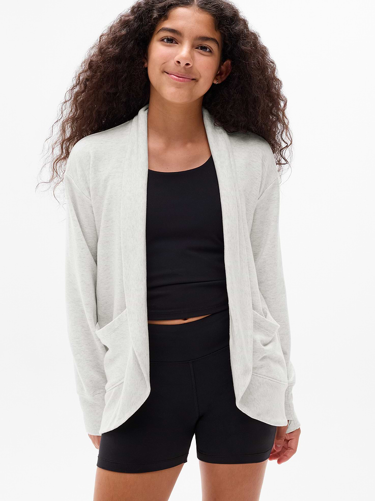 Image 1 of 6, FOR: School, practice, and play, FEEL: Super-soft Brushed Nirvana is extra cozy, FAVE: Stash pockets on side hold her treasures, Product #658420