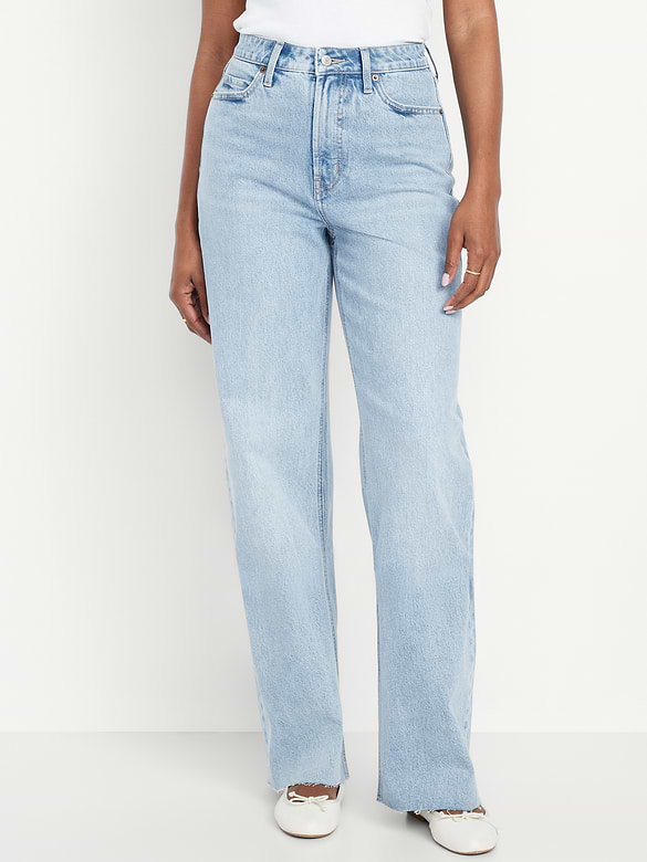 Curvy Extra High-Waisted Wide-Leg Jeans
