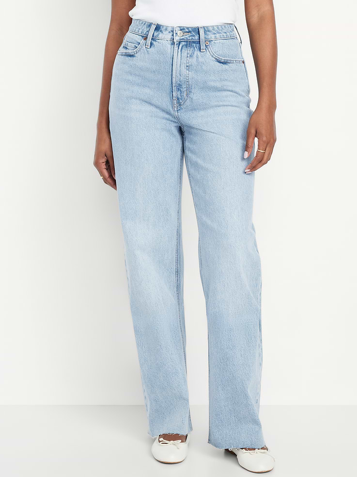 L'image numéro 2 présente Jean profilé à jambe large et à taille très haute