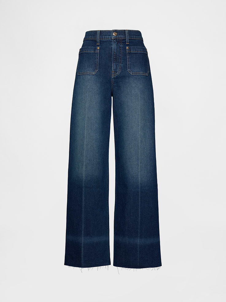 Image number 5 showing, High Rise Stride Wide-Leg Jeans