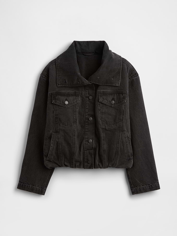 Image number 5 showing, Denim Oversized Cocoon Jacket