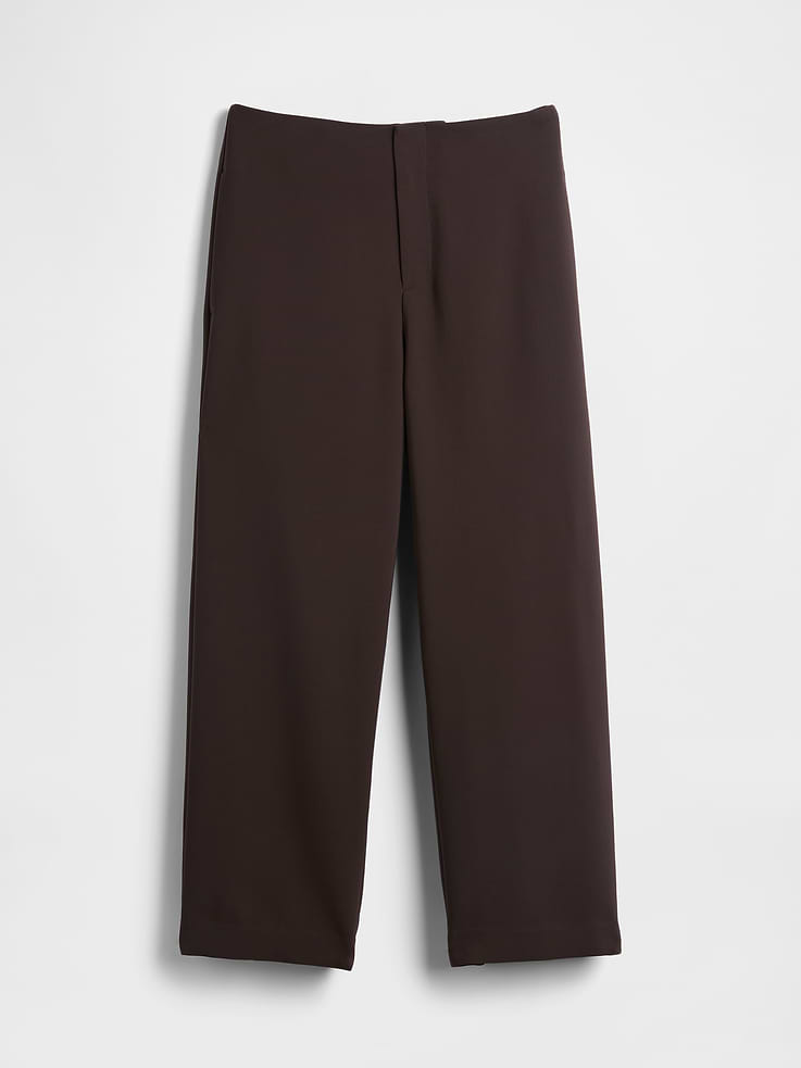 Image number 7 showing, High Rise Twill Straight Ankle Pants