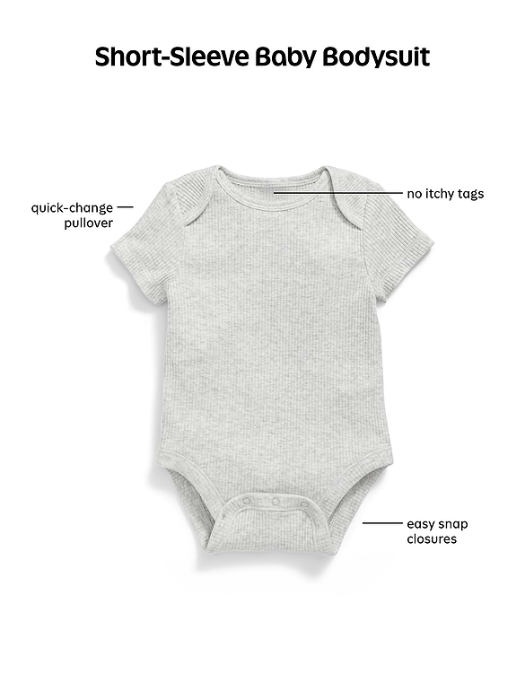 Cache-couche à manches courtes à imprimé pour bébé