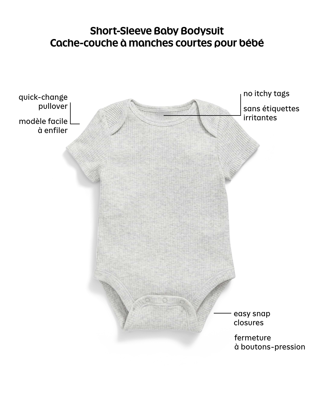 Image number 3 showing, Unisex Short-Sleeve Bodysuit 5-Pack for Baby