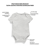 Image number 3 showing, Unisex Short-Sleeve Bodysuit 5-Pack for Baby