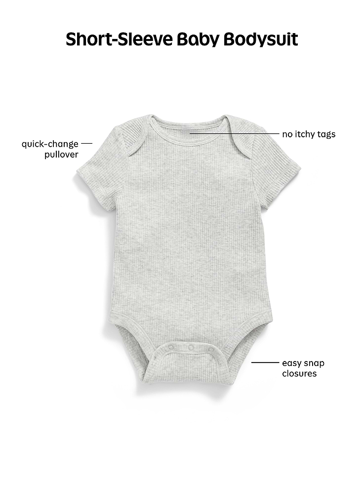 Image 3 of 3, Short-Sleeve Graphic Bodysuit for Baby