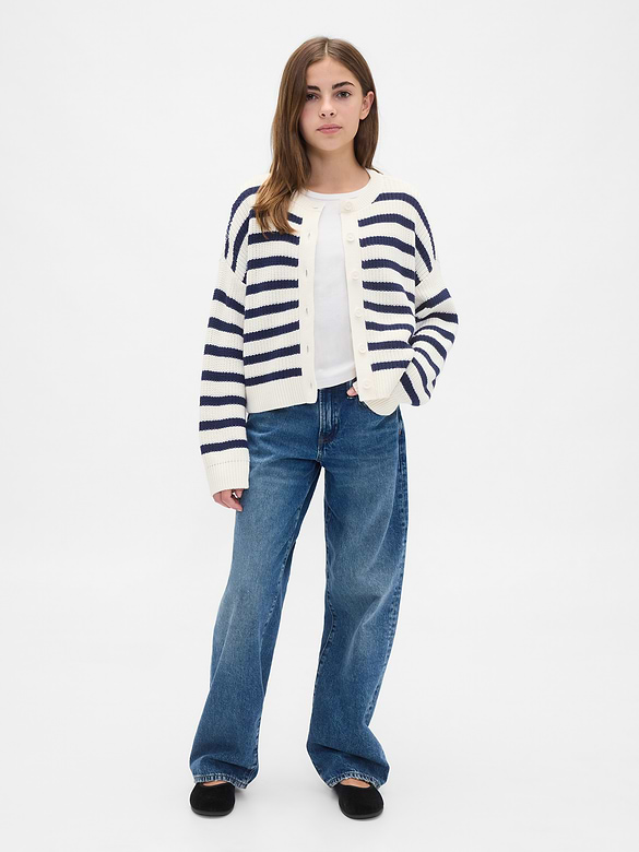 Kids 100% Cotton Oversized Cardigan