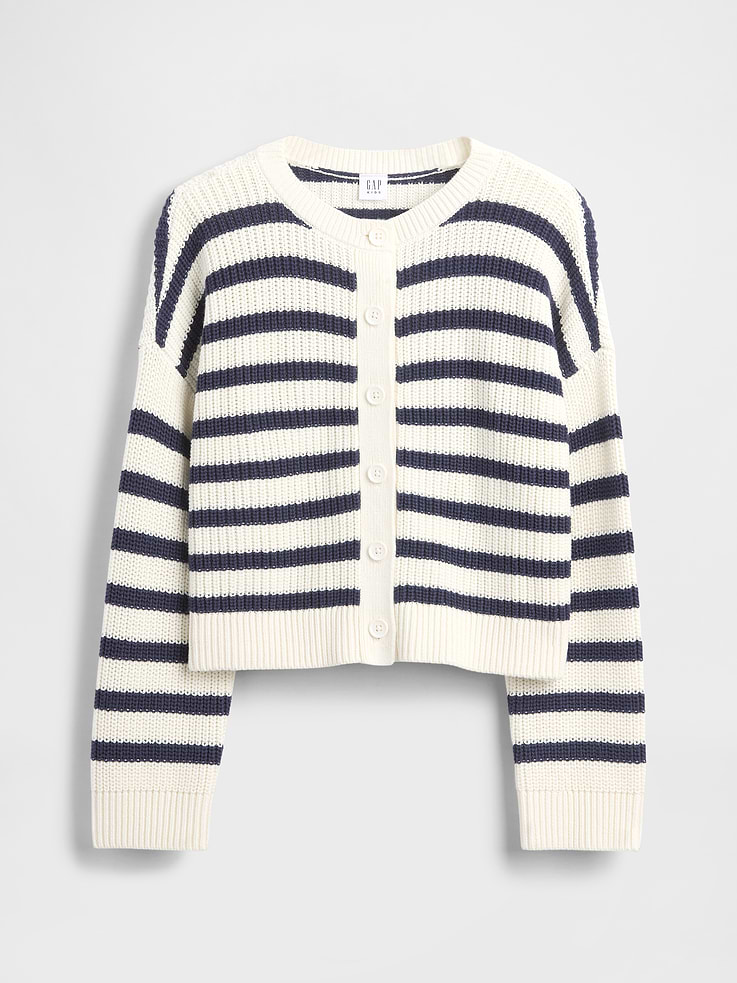 Image number 2 showing, Kids 100% Cotton Oversized Cardigan