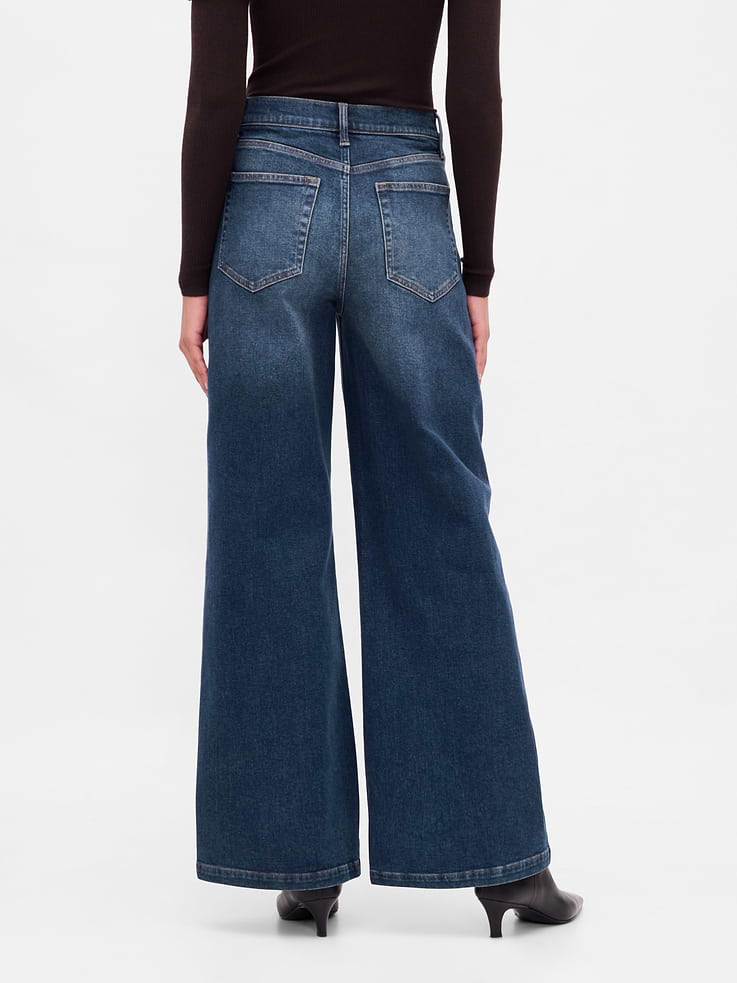 Image number 4 showing, High Rise Stride Wide-Leg Jeans