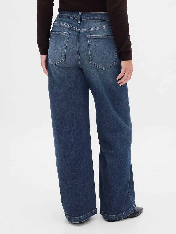 Image number 6 showing, High Rise Stride Wide-Leg Jeans