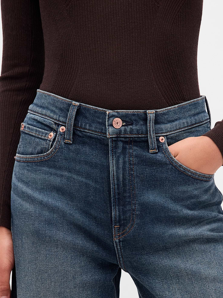 Image number 8 showing, High Rise Stride Wide-Leg Jeans