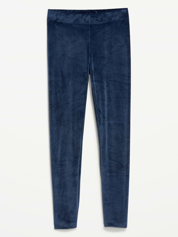 Image number 3 showing, High-Waisted Velour Fashion Ankle Leggings