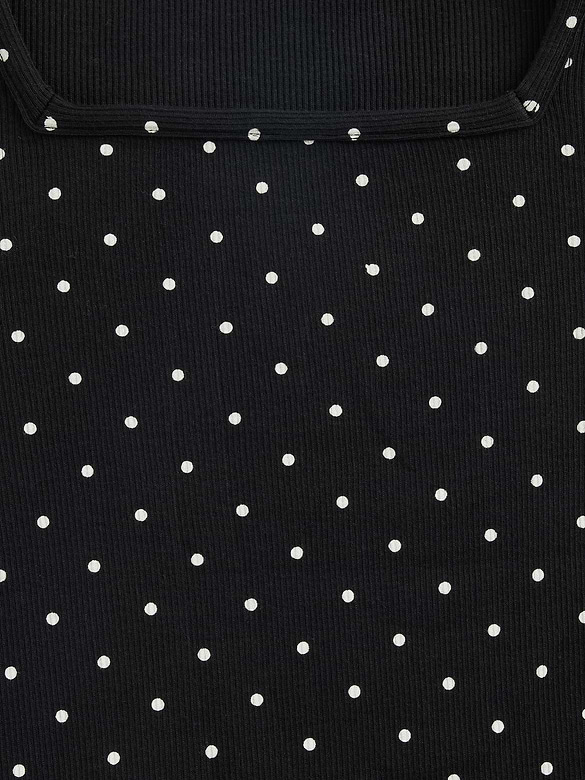 Kids Rib Puff-Sleeve Top