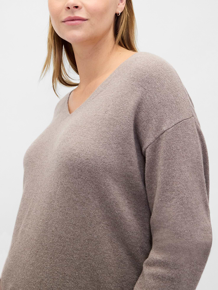 Image number 4 showing, Maternity CashSoft V-Neck Sweater