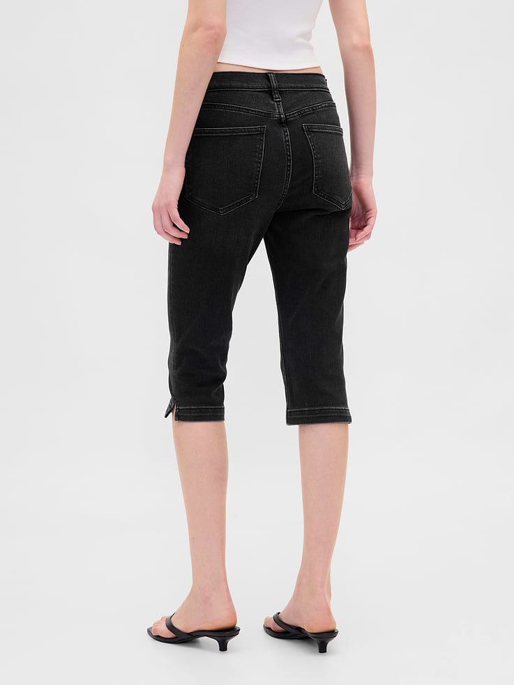 Image number 4 showing, High Rise Cropped Capri Jeans
