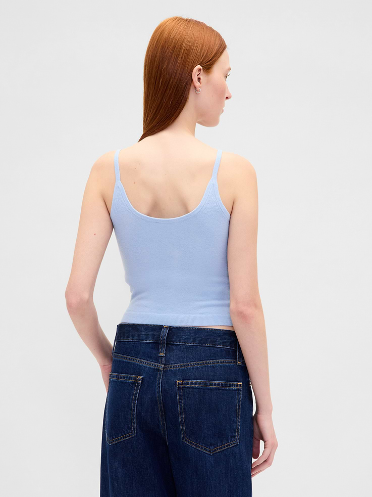 Image 3 of 5, CashSoft Stretch Crop Tank Top