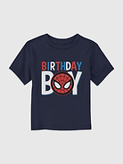 Image number 1 showing, Marvel Universe Classic Birthday Icon Spiderman Graphic T-Shirt for Toddler
