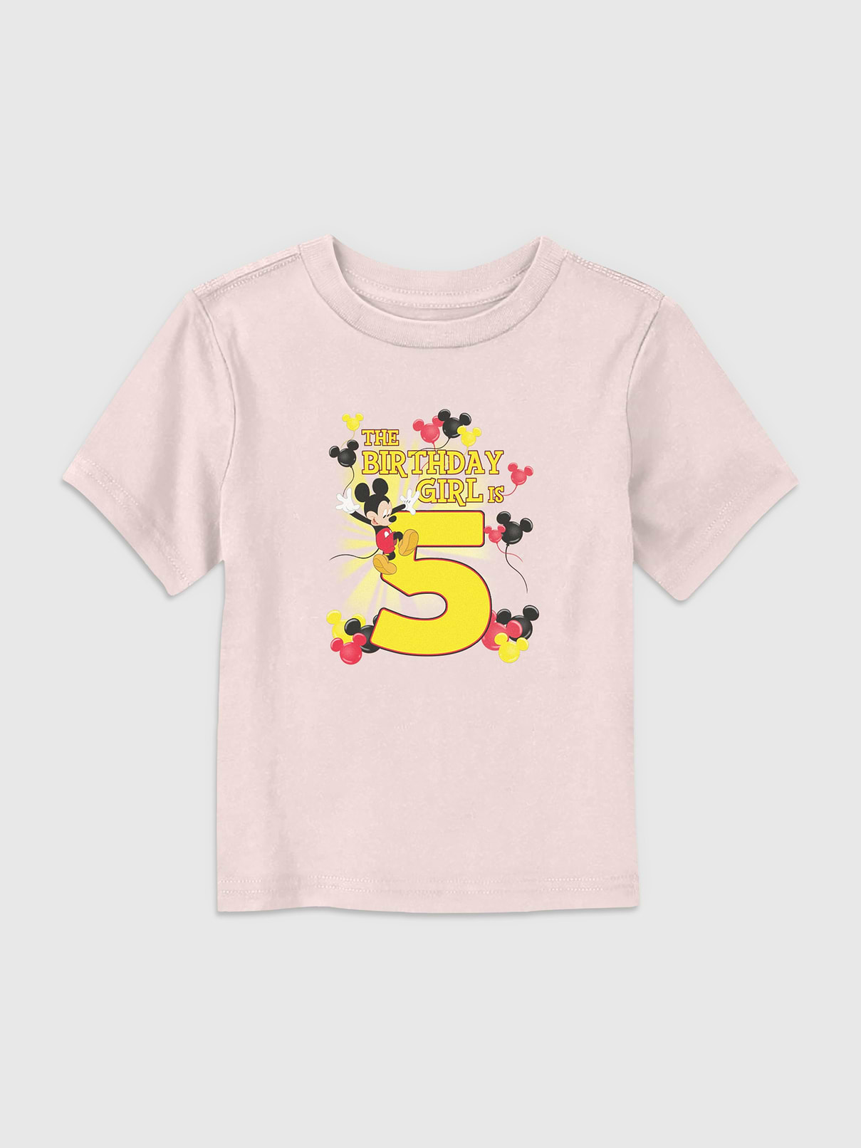 Image number 1 showing, Disney Mickey Birthday Girl Is 5 Graphic T-Shirt for Toddler