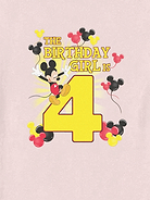 Image number 2 showing, Disney Mickey Birthday Girl Is 4 Graphic T-Shirt for Toddler