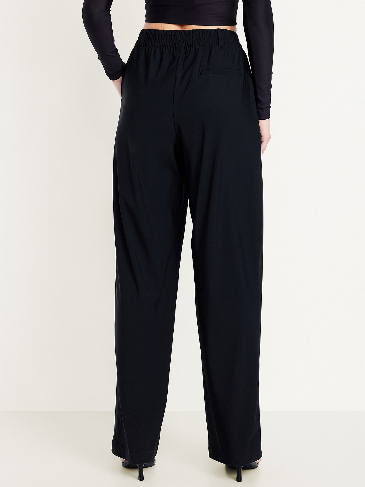 High-Waisted SleekTech Trouser Pants | Old Navy