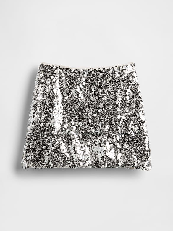 Kids Sequin Mini Skirt