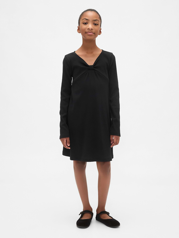 Image number 1 showing, Kids Rib Bow Dress