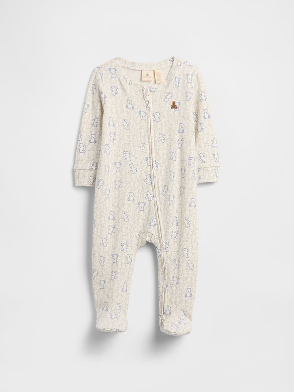 Baby Print Two-Way Zip One-Piece