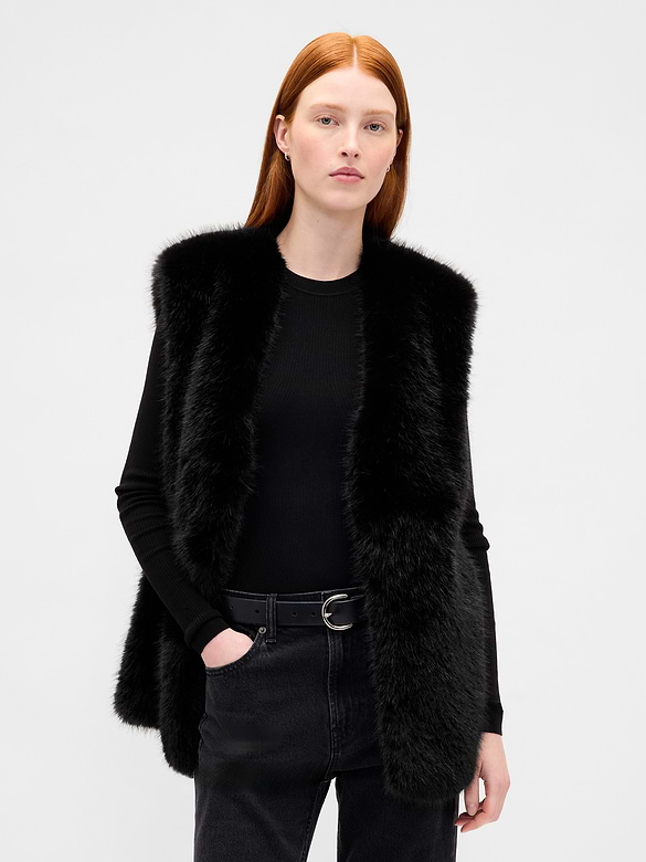 Recycled Faux Fur Vest