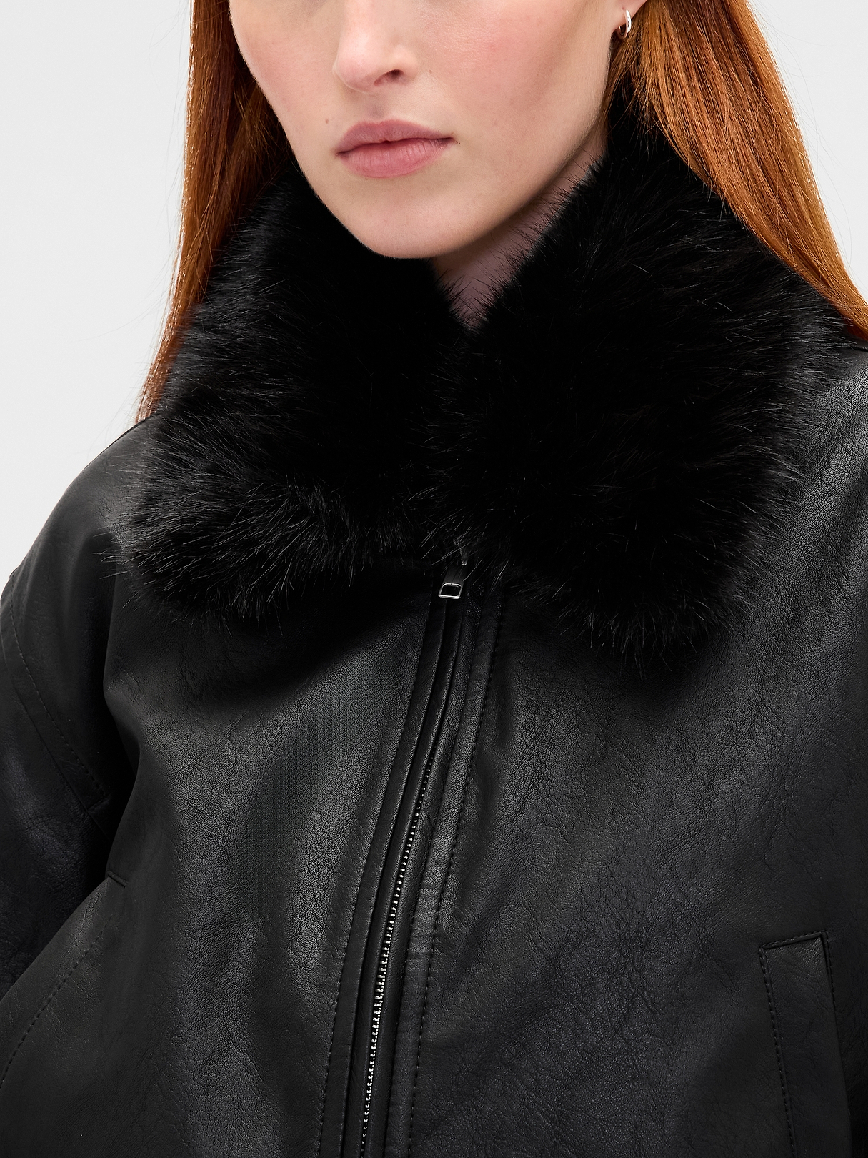 Vegan Leather Bomber Jacket | Gap