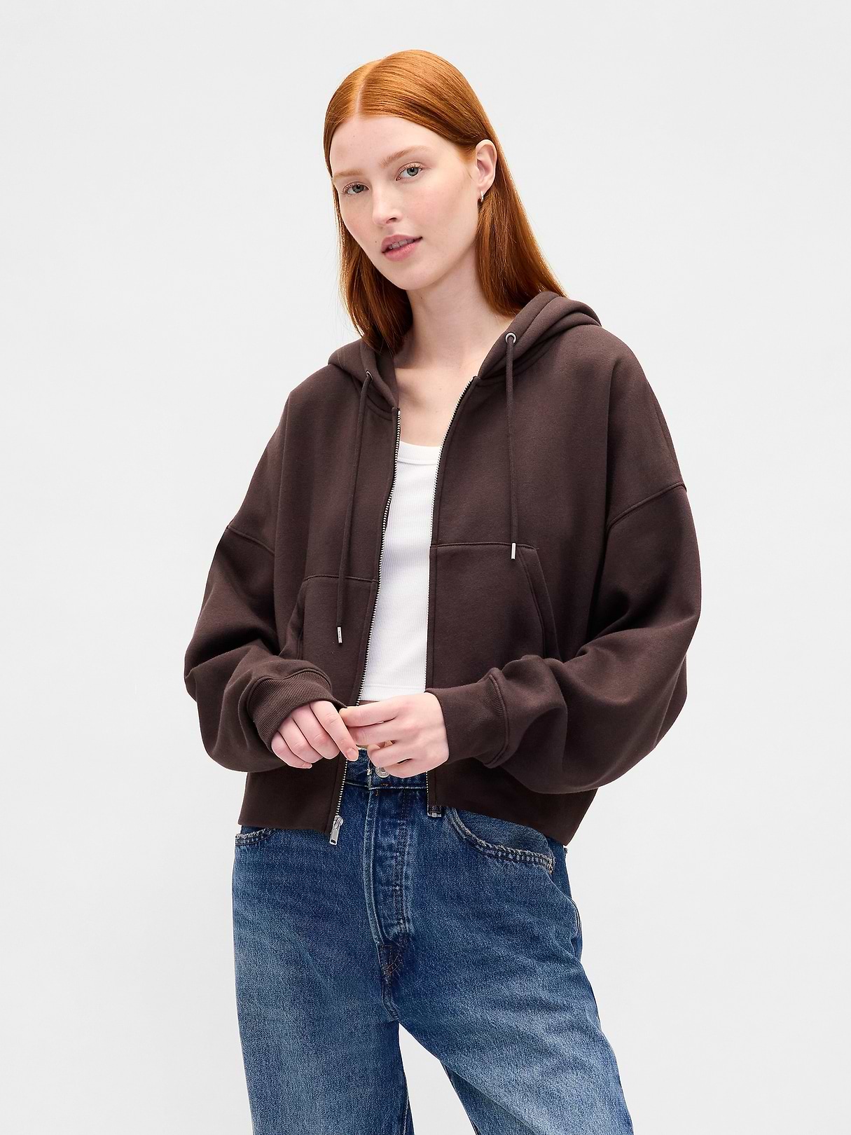 VintageSoft Wedge Zip Hoodie | Gap