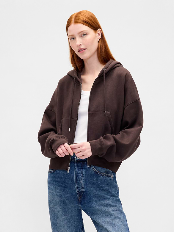 VintageSoft Wedge Zip Hoodie