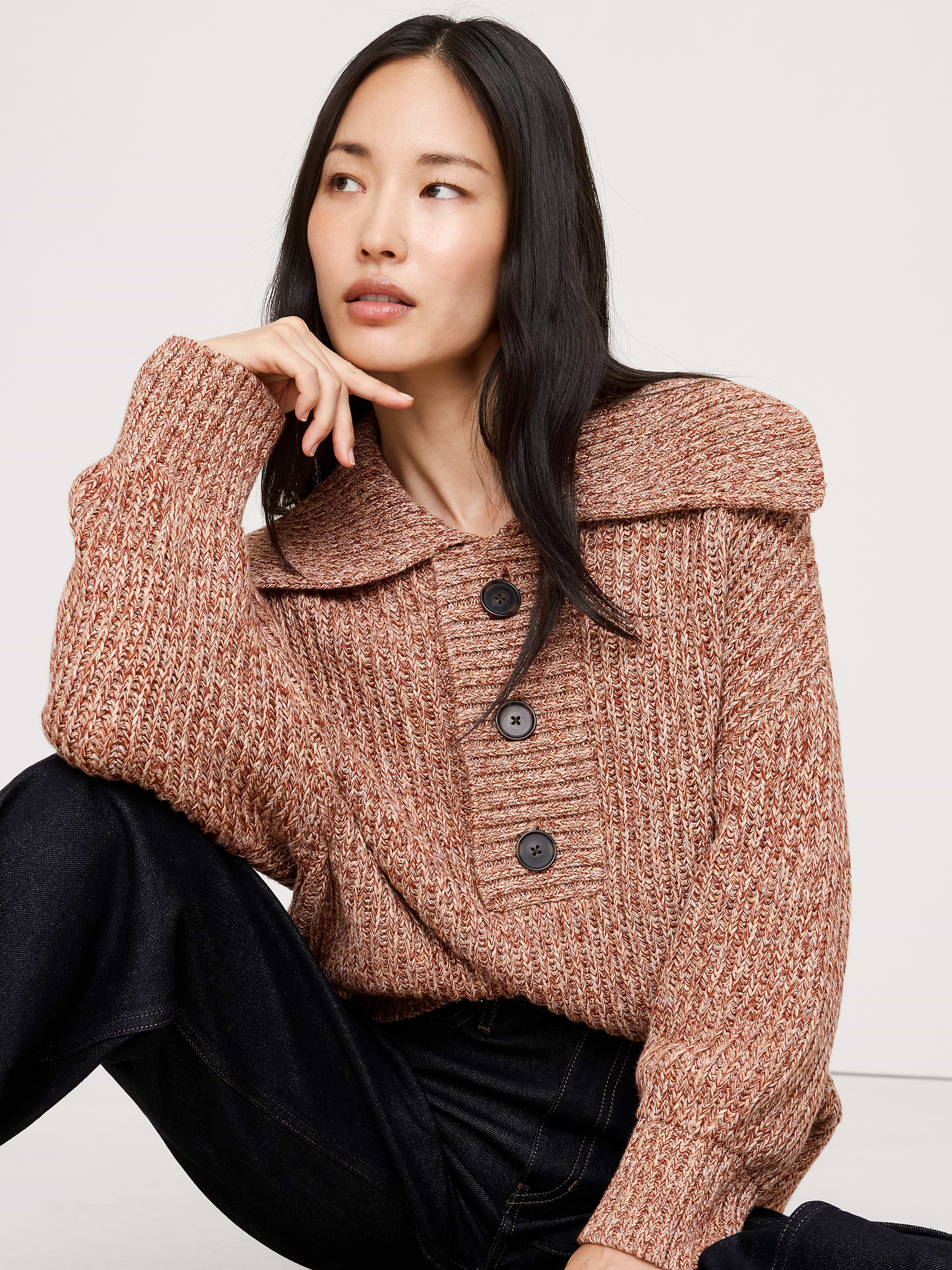 Image number 1 showing, Oversized Cotton Sailor Sweater