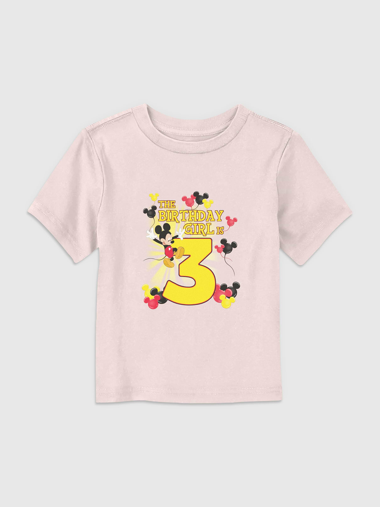 Image number 1 showing, Disney Mickey Birthday Girl Is 3 Graphic T-Shirt for Toddler
