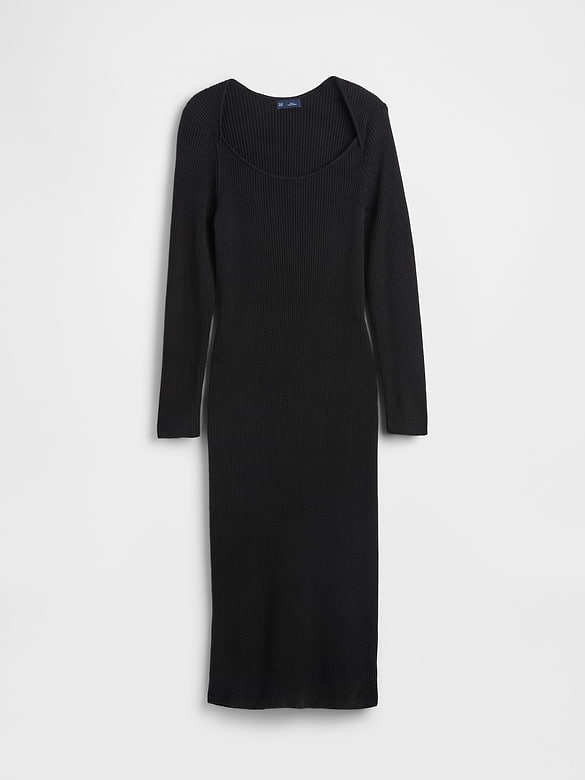 CashSoft Rib Midi Sweater Dress