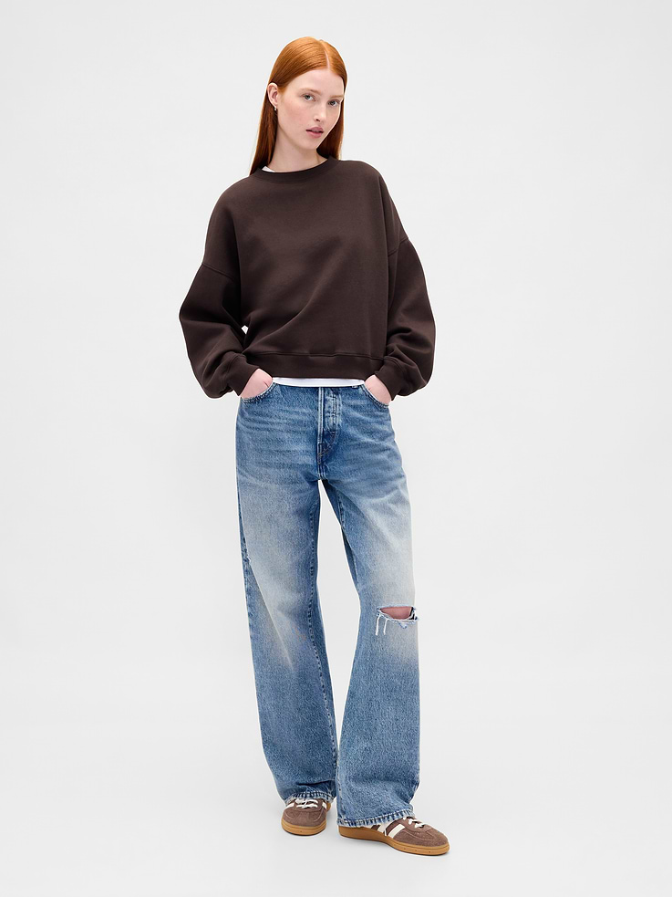 Image number 2 showing, VintageSoft Wedge Crewneck Sweatshirt