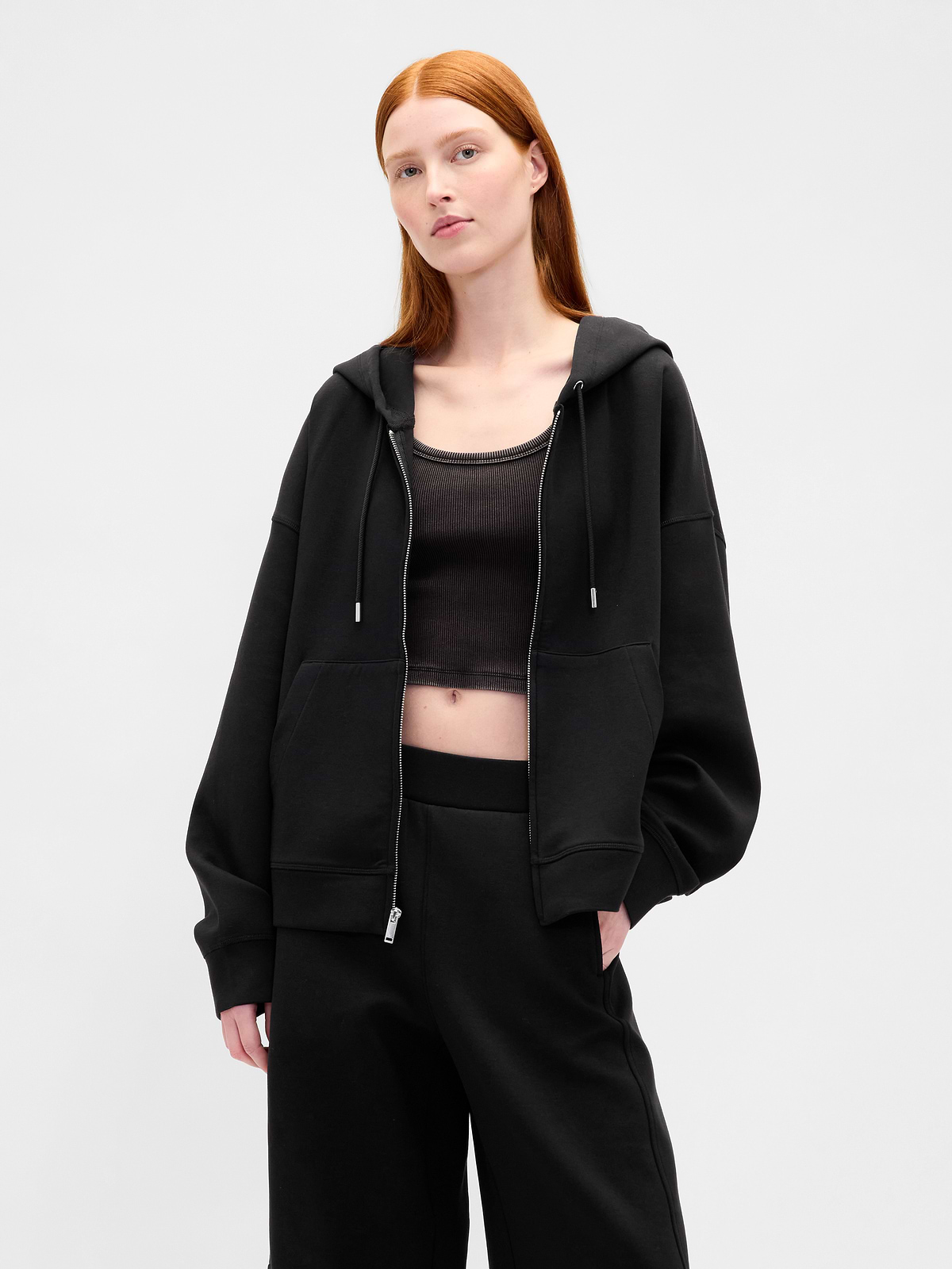 GapFit Oversized Zip Hoodie