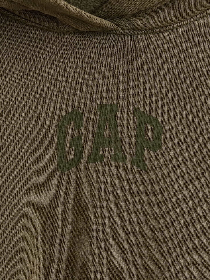 Image 4 of 6, VintageSoft Crop Logo Hoodie