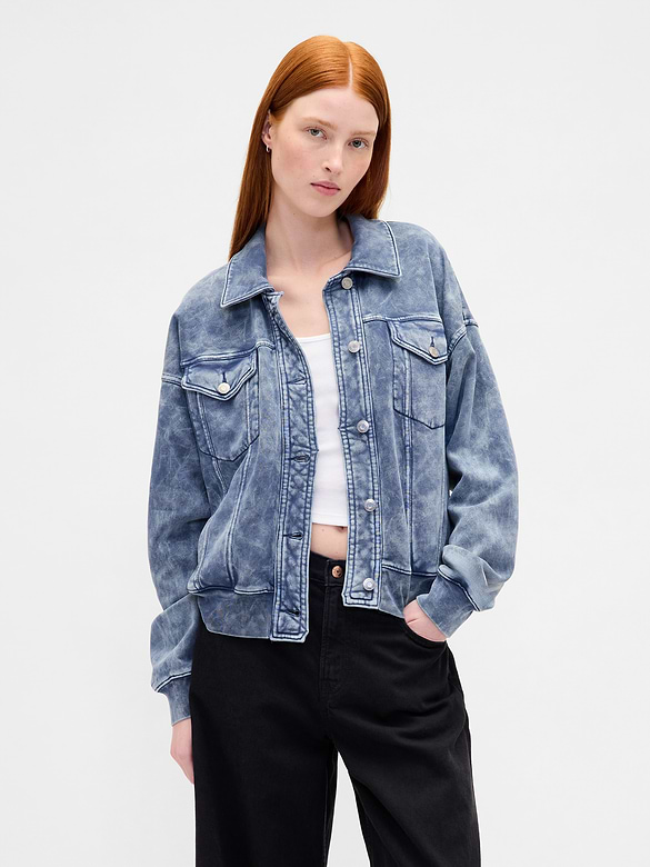 VintageSoft Relaxed Icon Sweatshirt Jacket
