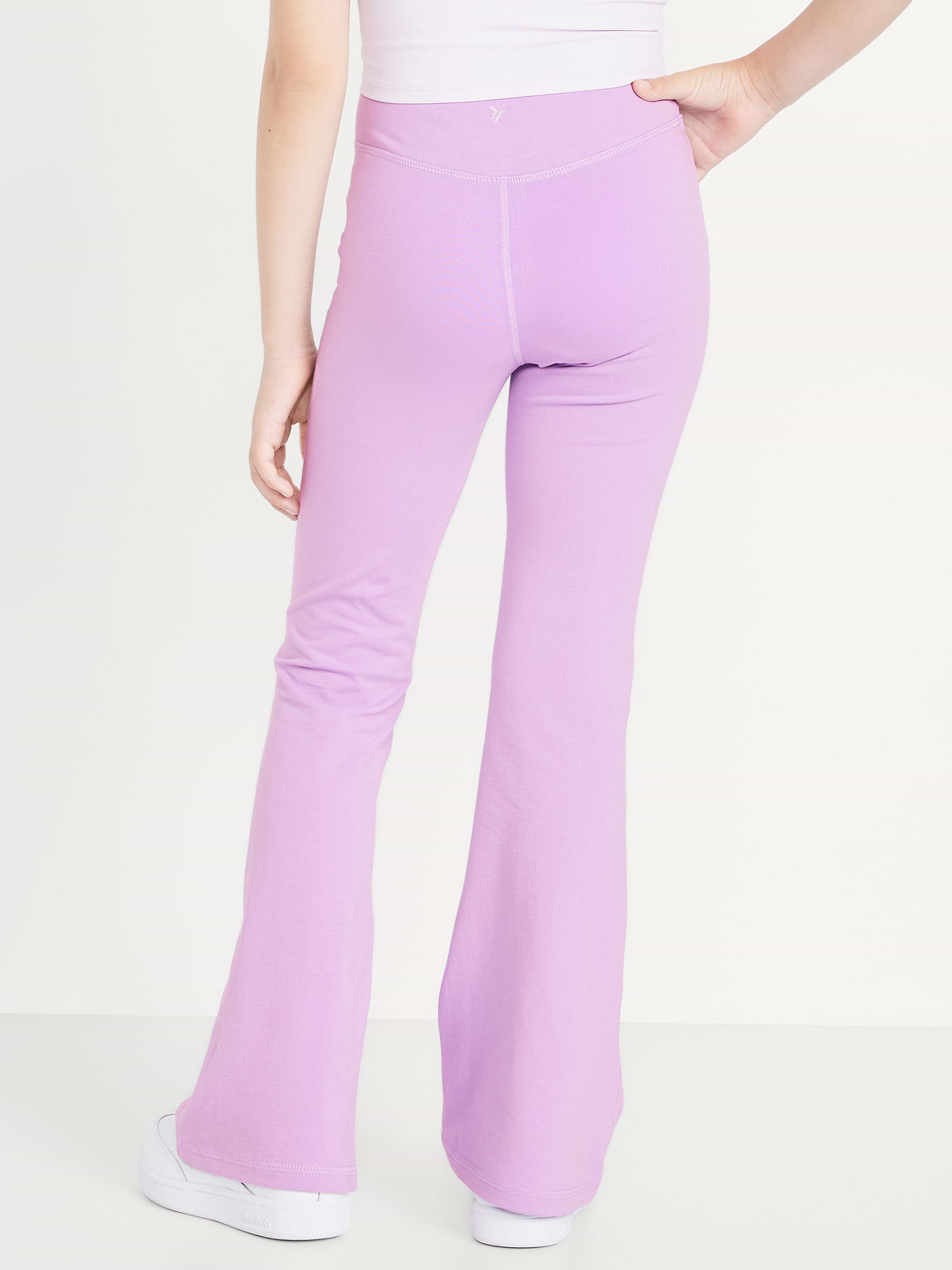 Image number 2 showing, High-Waisted PowerChill Crossover Flared Leggings for Girls