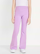 Image number 1 showing, High-Waisted PowerChill Crossover Flared Leggings for Girls